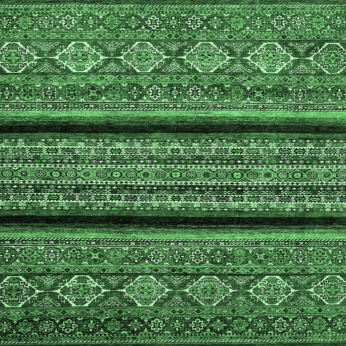 Square Abstract Emerald Green Modern Rug, abs555emgrn