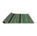 Sideview of Abstract Turquoise Modern Rug, abs555turq