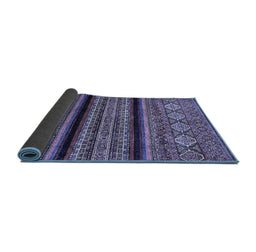Sideview of Abstract Blue Modern Rug, abs555blu