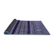 Sideview of Abstract Blue Modern Rug, abs555blu