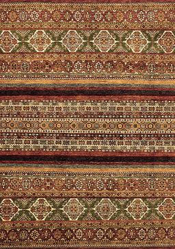 Abstract Brown Modern Rug, abs555brn