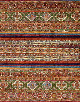 Abstract Saffron Red Modern Rug, abs555
