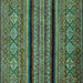 Square Abstract Turquoise Modern Rug, abs555turq