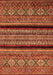 Machine Washable Abstract Orange Modern Area Rugs, wshabs555org