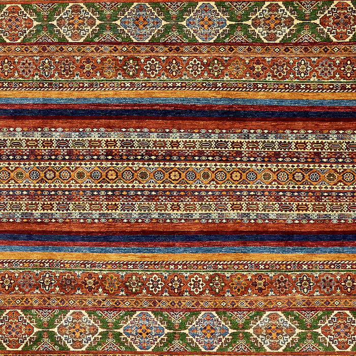 Machine Washable Abstract Saffron Red Rug, wshabs555