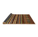 Sideview of Abstract Saffron Red Modern Rug, abs556