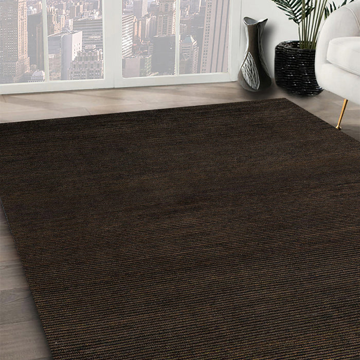 Machine Washable Abstract Milk Chocolate Brown Rug in a Family Room, wshabs5560