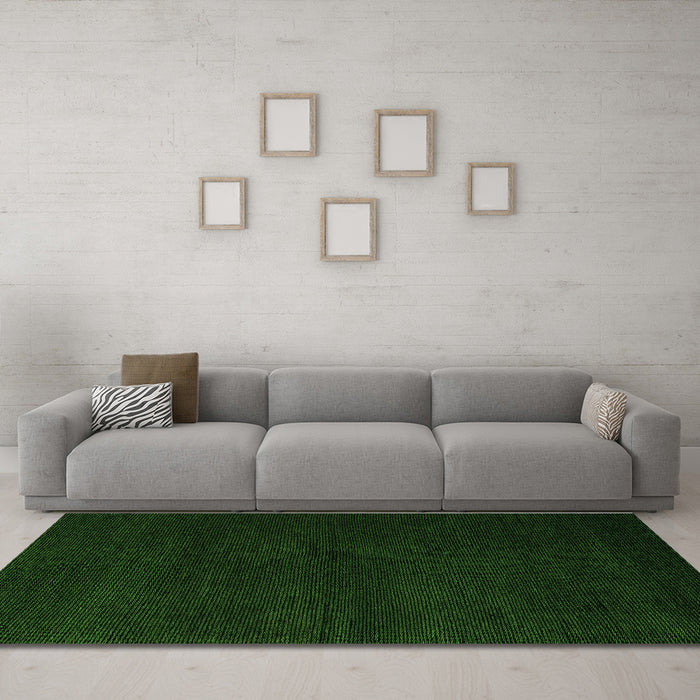 Machine Washable Abstract Green Modern Area Rugs in a Living Room,, wshabs5560grn