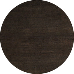 Round Abstract Chocolate Brown Modern Rug, abs5560