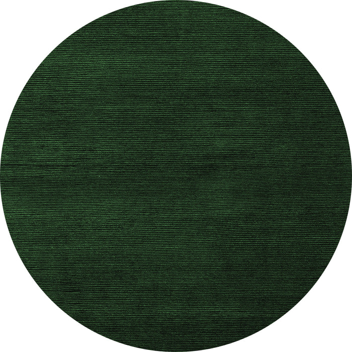 Round Abstract Emerald Green Modern Rug, abs5560emgrn