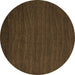 Round Abstract Brown Modern Rug, abs5561brn