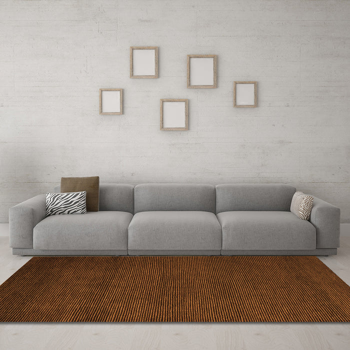 Machine Washable Abstract Orange Modern Area Rugs in a Living Room, wshabs5561org