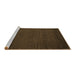 Sideview of Machine Washable Abstract Brown Modern Rug, wshabs5561brn