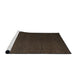 Sideview of Machine Washable Abstract Brown Rug, wshabs5562