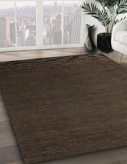 Abstract Brown Modern Rug in Family Room, abs5562