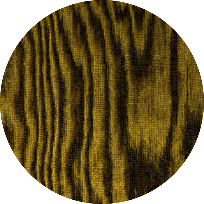 Round Abstract Yellow Modern Rug, abs5562yw