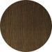 Round Abstract Brown Modern Rug, abs5562brn