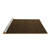 Sideview of Machine Washable Abstract Brown Modern Rug, wshabs5562brn