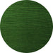 Round Machine Washable Abstract Green Modern Area Rugs, wshabs5562grn