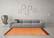 Machine Washable Abstract Orange Modern Area Rugs in a Living Room, wshabs5563org