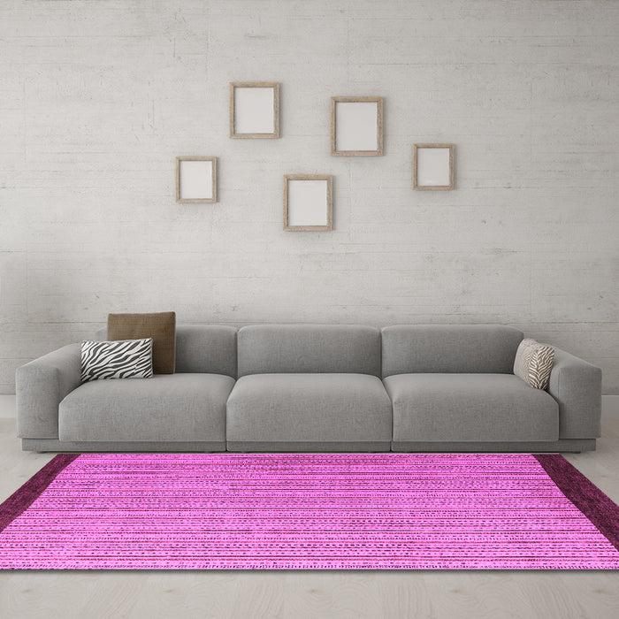 Machine Washable Abstract Purple Modern Area Rugs in a Living Room, wshabs5563pur