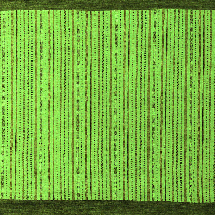 Square Machine Washable Abstract Green Modern Area Rugs, wshabs5563grn