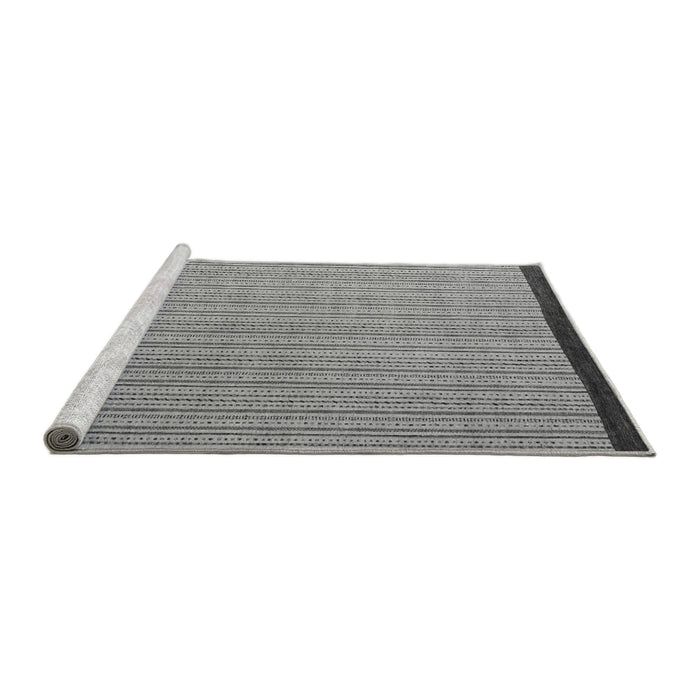 Sideview of Machine Washable Abstract Gray Modern Rug, wshabs5563gry