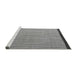 Sideview of Machine Washable Abstract Gray Modern Rug, wshabs5563gry