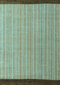 Abstract Light Blue Modern Rug, abs5563lblu