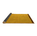 Sideview of Abstract Yellow Modern Rug, abs5563yw