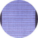 Round Abstract Blue Modern Rug, abs5563blu