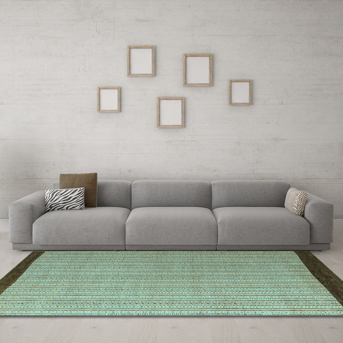Machine Washable Abstract Light Blue Modern Rug in a Living Room, wshabs5563lblu