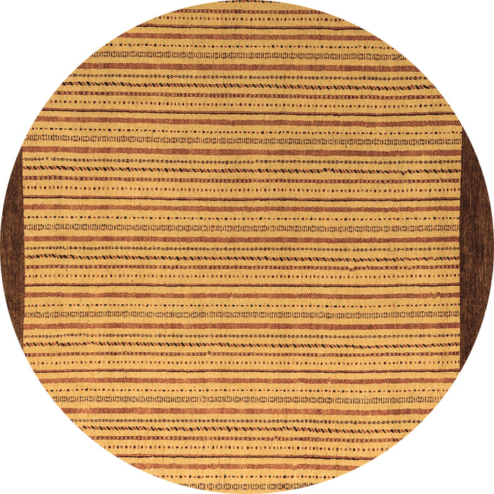 Round Machine Washable Abstract Brown Modern Rug, wshabs5563brn