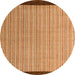 Round Abstract Orange Modern Rug, abs5563