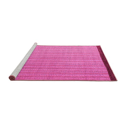 Sideview of Machine Washable Abstract Pink Modern Rug, wshabs5563pnk
