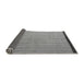 Sideview of Abstract Gray Modern Rug, abs5563gry