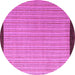 Round Machine Washable Abstract Purple Modern Area Rugs, wshabs5563pur