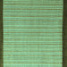 Square Abstract Turquoise Modern Rug, abs5563turq