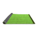 Sideview of Abstract Green Modern Rug, abs5563grn