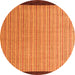 Round Abstract Orange Modern Rug, abs5563org