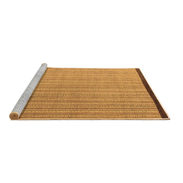 Sideview of Machine Washable Abstract Brown Modern Rug, wshabs5563brn