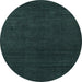 Round Abstract Light Blue Modern Rug, abs5564lblu