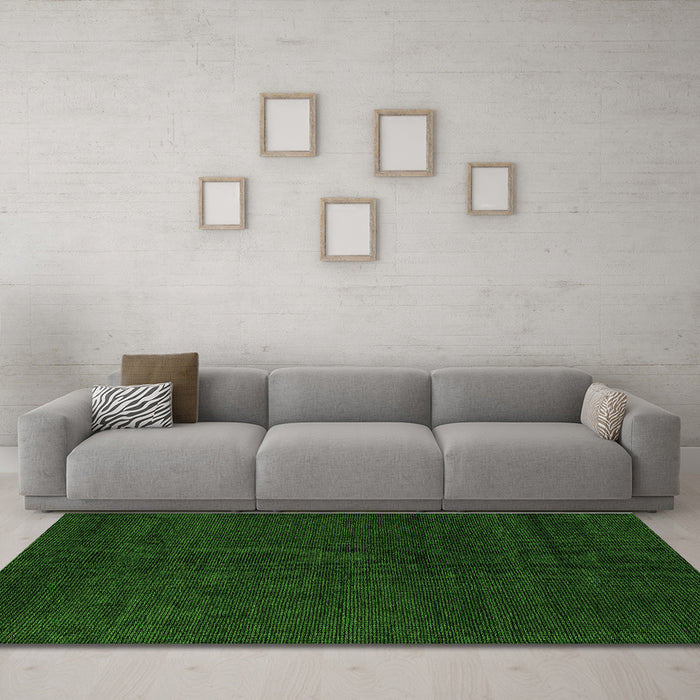 Machine Washable Abstract Green Modern Area Rugs in a Living Room,, wshabs5564grn
