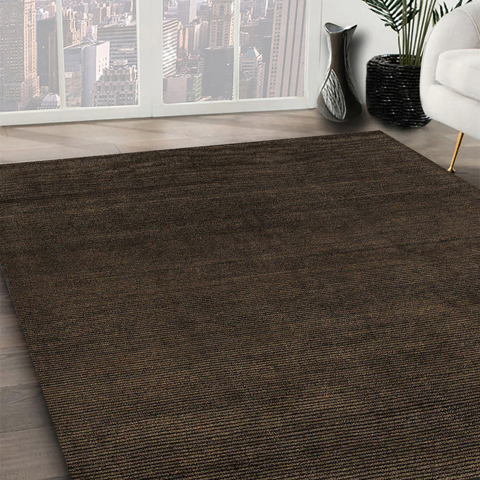 Machine Washable Abstract Coffee Brown Rug in a Family Room, wshabs5564