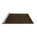 Sideview of Machine Washable Abstract Brown Modern Rug, wshabs5564brn