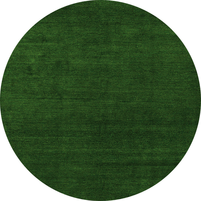 Round Abstract Green Modern Rug, abs5564grn