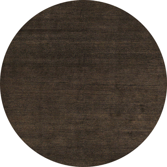 Round Machine Washable Abstract Coffee Brown Rug, wshabs5564
