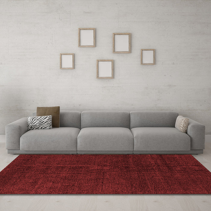 Modern Red Washable Rugs