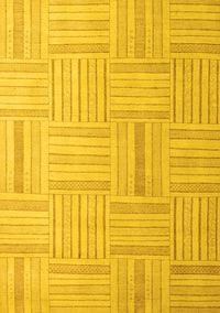 Checkered Yellow Modern Rug, abs5565yw