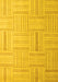 Checkered Yellow Modern Rug, abs5565yw